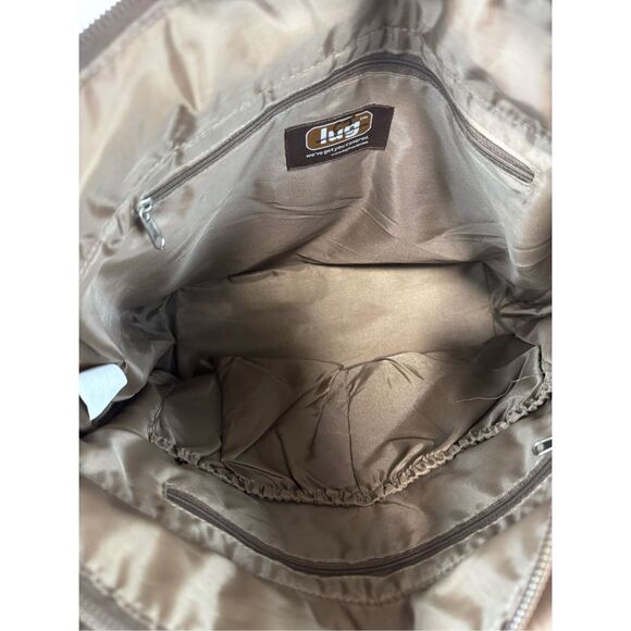 Lug Quilted Brown Crossbody Book Travel Tote Bag - Picture 3 of 8